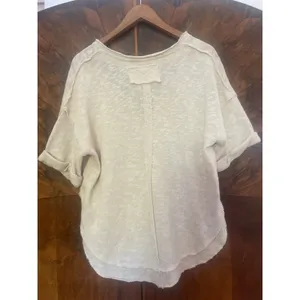 We The Free FREE PEOPLE North Star Tee Top Salt COMFY SLOUCHY MINIMALIST S Small thumbnail 7