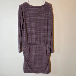 Athleta Beyond Soft Avenues Dress Plum Heathered‎ Knit Long Sleeve Size Medium thumbnail 8