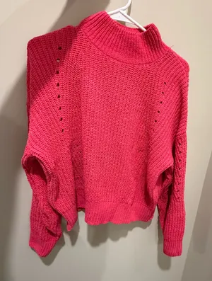 Pink Turtleneck Sweater Size L thumbnail 1