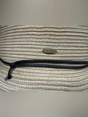 Vintage Scala woven paper straw western cowgirl hat thumbnail 4