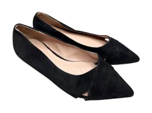 Journee Collection Flats Size 6 Black Pointed Toe Slip On Winslo Lightweight‎ thumbnail 1