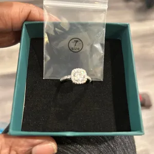 Elegant Silver 925 Ring with Clear Gemstone box for display only thumbnail 6