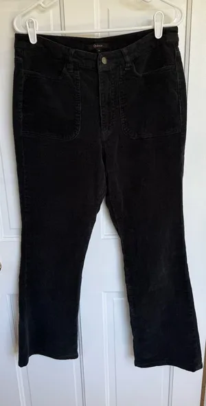 Quince Organic Stretch Corduroy Flare Pants Black Size 8‎ thumbnail 1