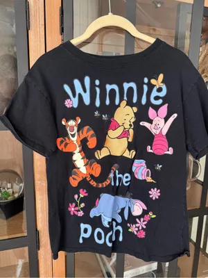 Winnie the pooh & friends disney tee embroidered patches colorful short sleeve thumbnail 7
