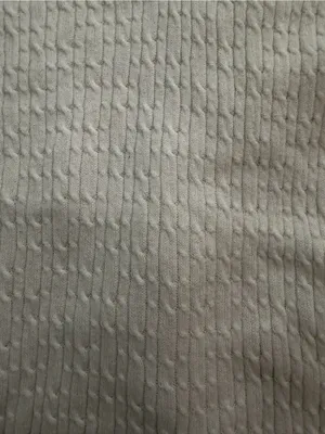 GAP Cream Ivory Cable Knit V-Neck Short Sleeve Sweater Top Size M thumbnail 2