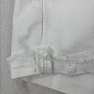 American Eagle Outfitters 6 28 Hi V-Rise Shortie Distressed Denim Shorts White thumbnail 3
