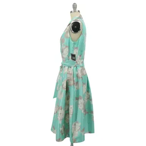 NWT JH Collectibles Floral Belted Faux Wrap Collared Sleeveless Midi Dress 12 thumbnail 3
