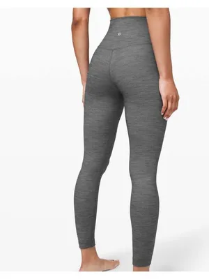 Lululemon Align Pant II 25" Leggings W5CFGS Herringbone Gray High Rise Women's 6 thumbnail 2