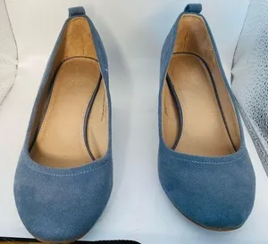 Universal Thread Blue Lenora Pumps / block heel suede size 7.5 thumbnail 1