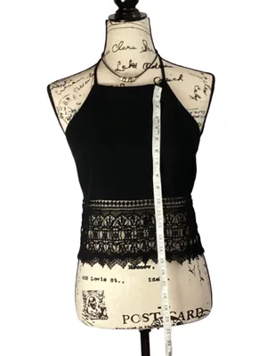 American Eagle Boho tie back halter top black  thumbnail 7