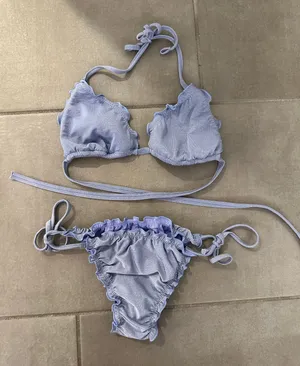 Ruffle Bikini Set Blue thumbnail 1