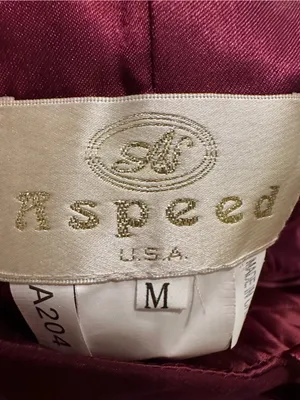 Aspeed Strapless Burgundy Evening Gown with Floral Applique thumbnail 5