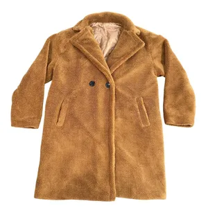 Women's Teddy Mid Length Coat in Brown, Size XL​​ thumbnail 1
