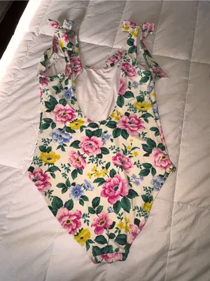 aerie Cream One-Piece with Pink & Green Trim thumbnail 3