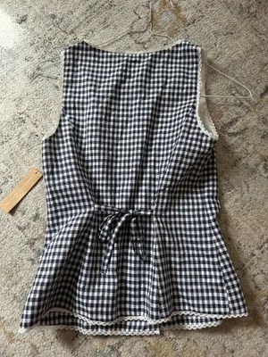 Few Moda Fall gingham and lace tank thumbnail 2