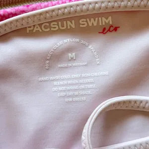 PacSun Swim Eco Pink Snakeskin Side Tie Bikini Bottom Beachwear Size Medium NEW thumbnail 5