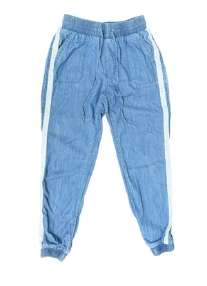 Thin Hollister Blue Linen Joggers thumbnail 1