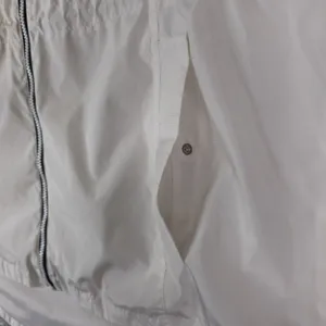 Tommy Hilfiger‎ Windbreaker Jacket Womens Large Long White Spellout thumbnail 10