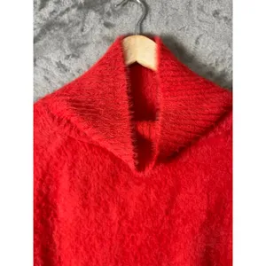 MERSEA Chalet Poncho Sweater Aperol Orange Cowl Neck Cozy Luxe Cape‎ Knit thumbnail 4