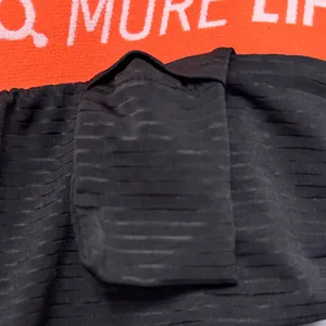 OTF Orangetheory Gray with Orange Athletic Shorts Size Large thumbnail 13