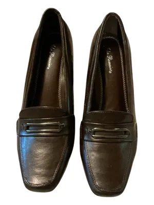 Vintage Style John Romaine Brown Heeled Loafers Size 9 M Comfort Sole thumbnail 1