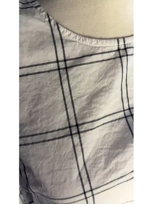 Calvin Klein Women's Checkered Blouse with Bell Sleeves thumbnail 3