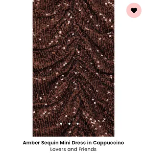 Amber Sequin Mini Dress in Cappuccino Lovers and Friends thumbnail 4