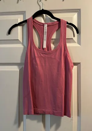 Lululemon Swiftly Tank Tank Top Race Length Pink Blossom Size 6 thumbnail 2