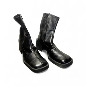 JUSTINE CLENQUET Lucy Black Vegan Leather Sock Boots thumbnail 2