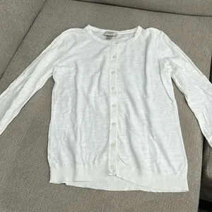 Loft women’s white cardigan top thumbnail 1