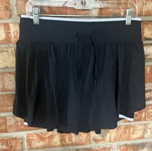 all in motion Black Drawstring Skort with Subtle White Trim thumbnail 1