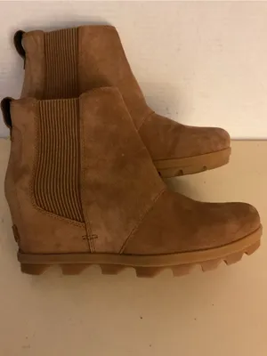 Sorel Women's Suede Chelsea Platform Joan of Artic wedge boots US 8.5 thumbnail 7