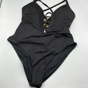 Aqua Lounge Black One Piece Swimsuit Sz L thumbnail 10