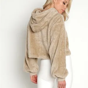 Beach Riot Shayla Teddy Crop Sweatshirt Top thumbnail 3