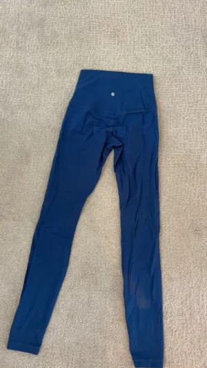 Blue high-waisted leggings thumbnail 2
