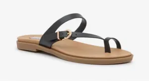 Steve Madden Kally Sandal Black Women’s Size 10 New Ring Toe Sandal thumbnail 1
