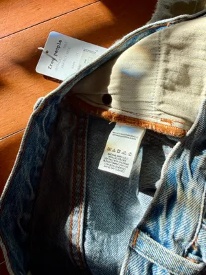 NWT Free People Relaxed & Destroyed Denim Mini Skirt | Size 24 thumbnail 7