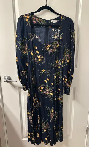 Navy Floral Dress thumbnail 3