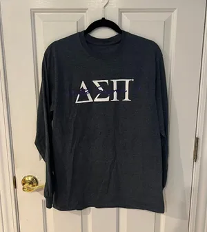 Delta Sigma Pi Shirt Gray Size M thumbnail 1