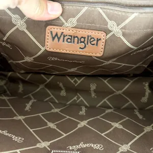 Wrangler Southwestern Dual Sided Wide Tote Bag Teal Western Boho Laptop thumbnail 9
