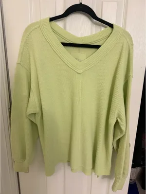 Lime Green Aerie Oversized Sweater thumbnail 5