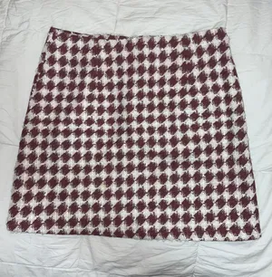 Lulus Burgundy and White Skirt thumbnail 1