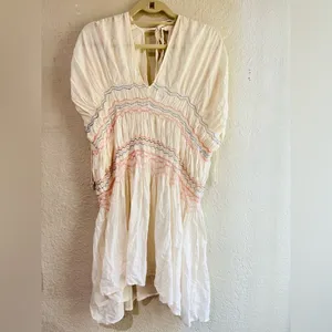 Free People Embroidered dress has peasant-style romantic, vintage-inspired Sz S thumbnail 4