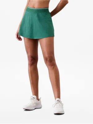 Athleta Deep Green Active Skirt with Striped Waistband thumbnail 2