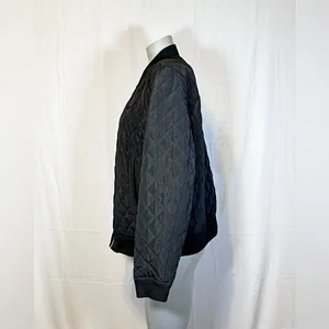 Levis Womens Black Diamond Lightweight Quilted Bomber Jacket~XL~ thumbnail 4