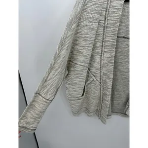 KyeMi Lagenlook‎ Oversized Knit Cardigan Sweater Womens Boho Pockets Gray Sz M thumbnail 4