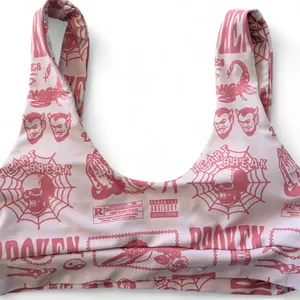 Broken Promises x PSD Pink Lust Scorpion Sports Bra Size Small 🦂 thumbnail 4