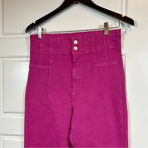 We The Free Jayde Super High Rise Flare Jeans Retro Inspired Raspberry Size 31 thumbnail 4