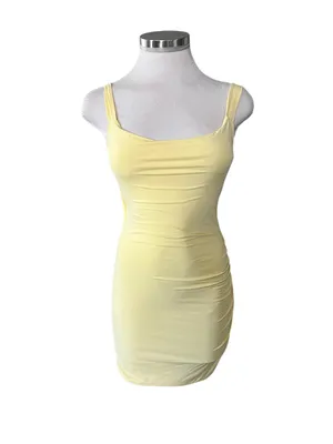 PRINCESS POLLY Kassanda Mini Dress Yellow Size 4 thumbnail 2
