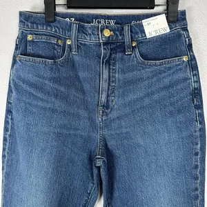 NEW J Crew Classic Straight Jeans Womens Size 27 Bronson Medium Wash‎ Denim thumbnail 2